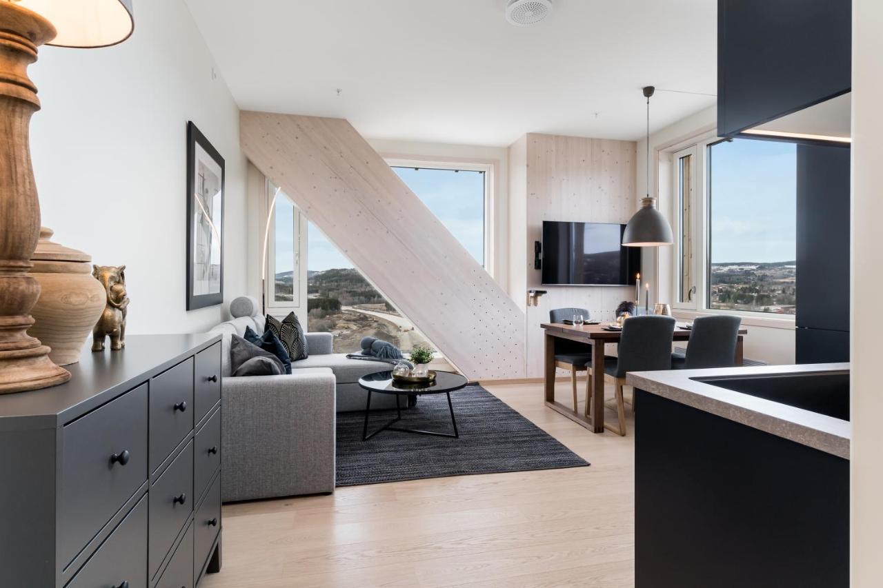 Mjos Tower Apartment - Lovely City View Sjusjøen Εξωτερικό φωτογραφία